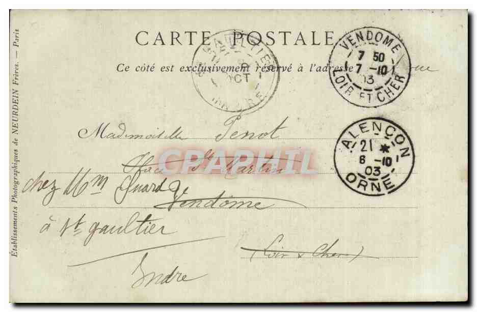 Alencon - Le Chateau et le Palais de Justice - CPA  — Rückseite