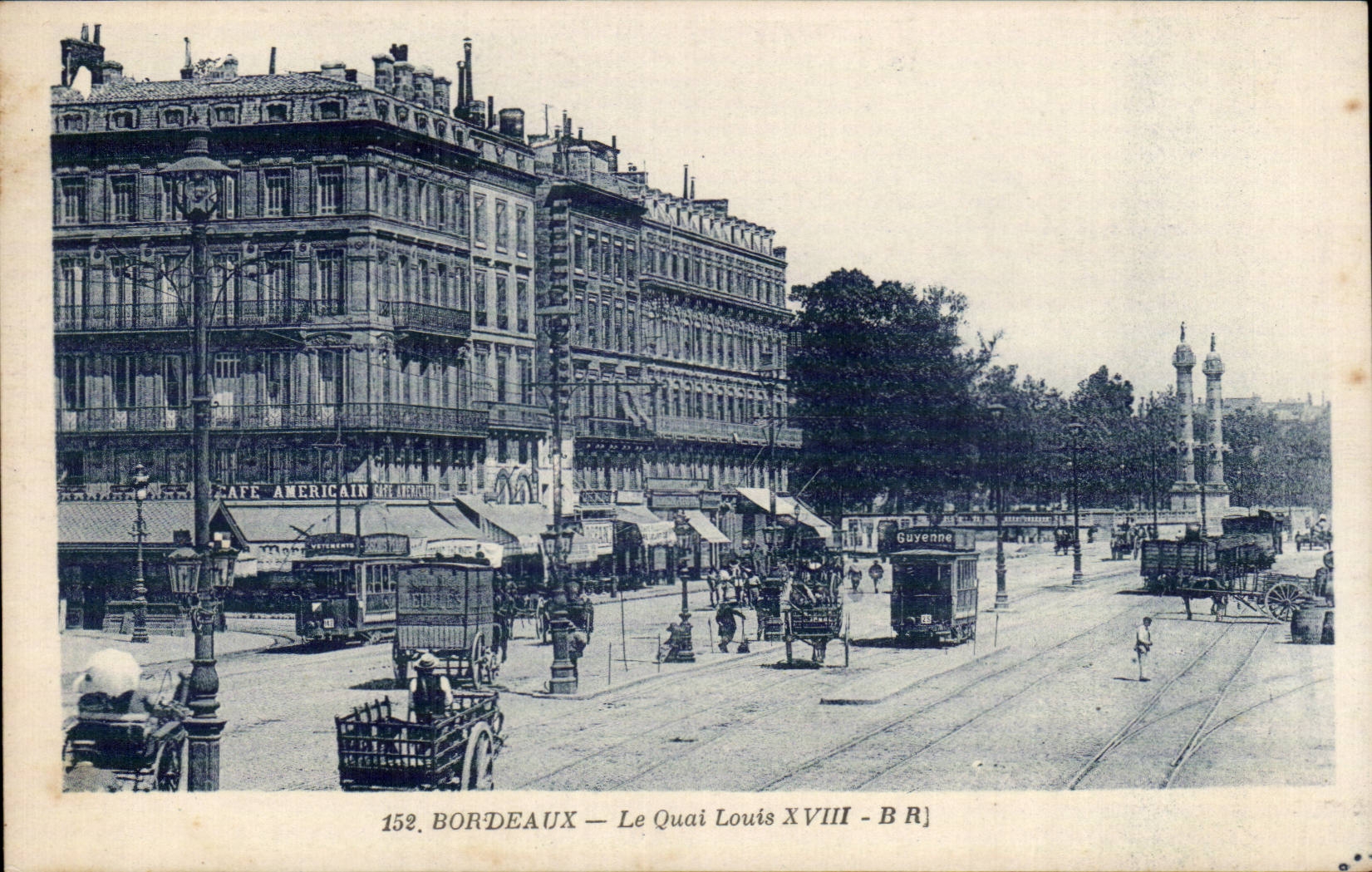 Bordeaux Le Quai Louis XVIII - CPA 