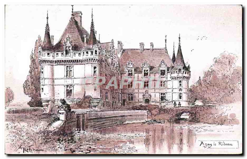 Azay le Rideau - Le Chateau - CPA 