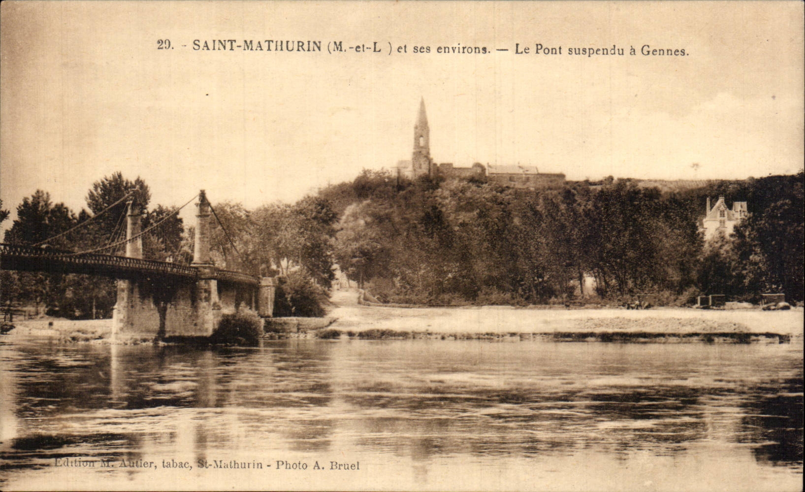 Saint Mathurin - et ses environs - Le Pont Suspendu - CPA 
