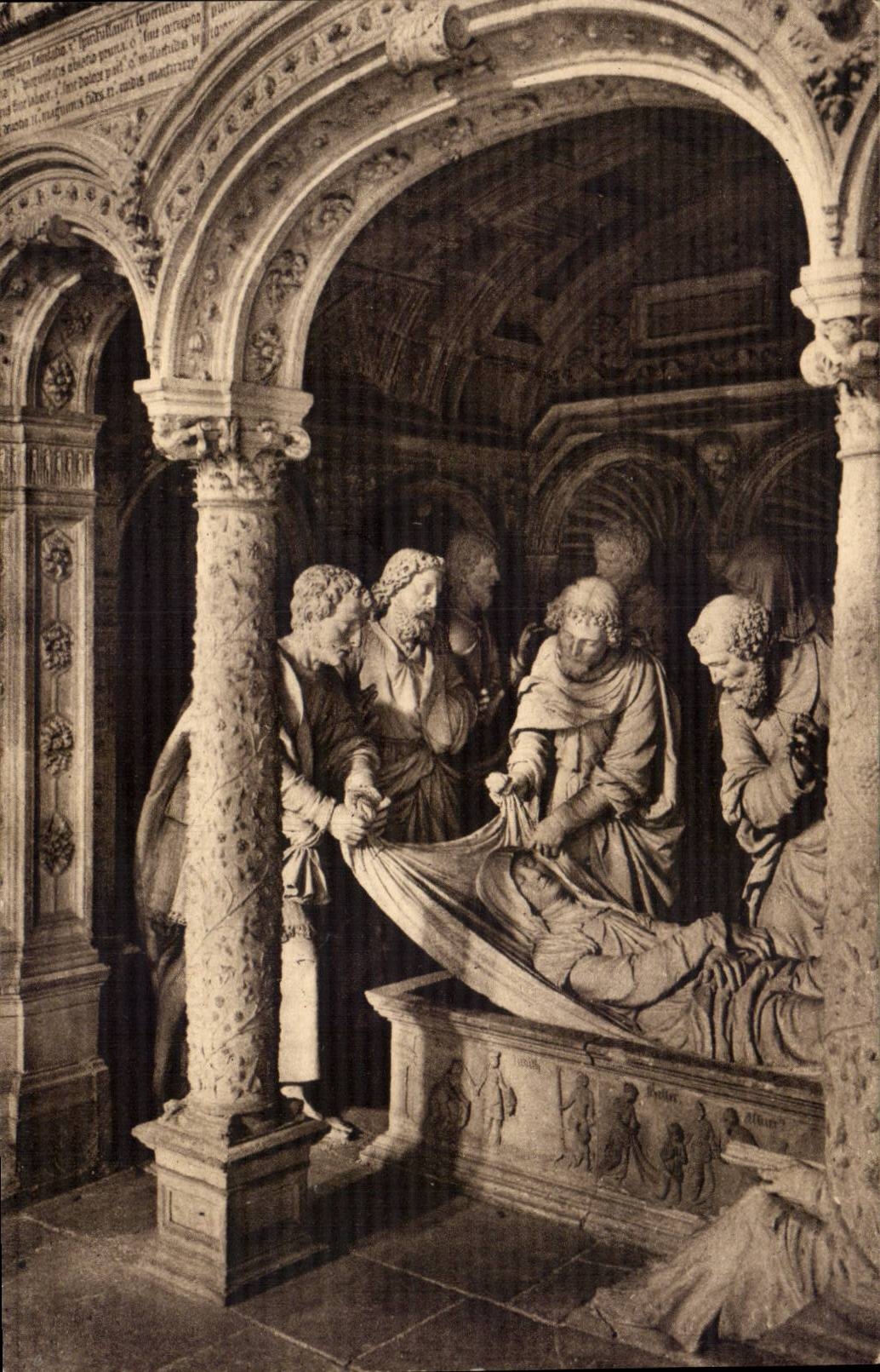 Les Saints de Solesmes - Les Personnage du chevet au Tombeau de la Vierge - CPA 
