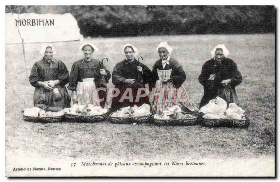 Marchandes de gâteaux accompagnant les Noces bretonnes — Morbihan — Artaud et Nozais, Nantes, n°57