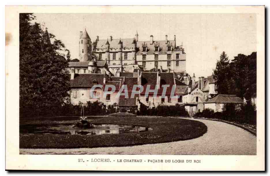 Loches - Le Chateau Facade du logis du roi - CPA 