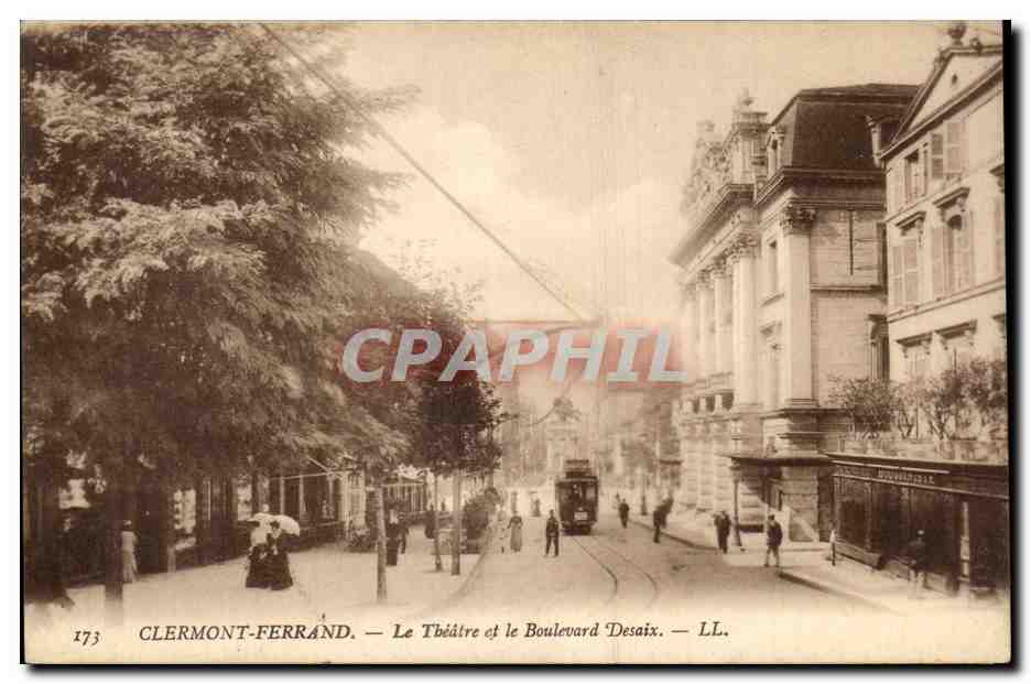 Clermont Ferrand - Le Theatre et le Boulevard Desaix - CPA 