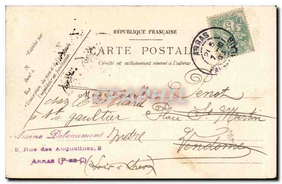 Arras - Hotel de Ville - Grand Salon - CPA  — Rückseite