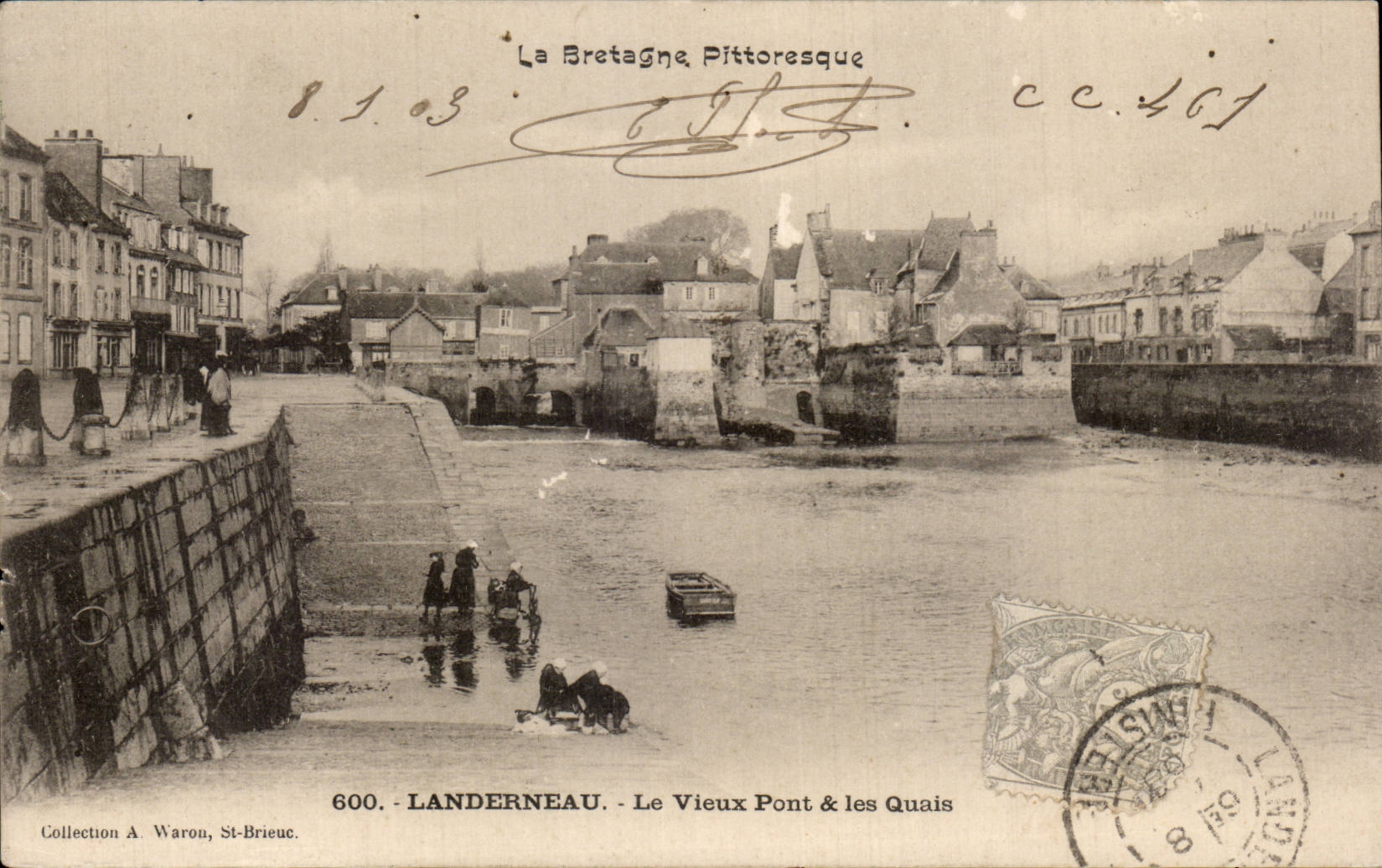 Landerneau - Le Vieux Pont et les Quais - CPA 