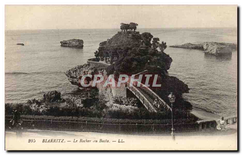 Biarritz - Le Rocher au Basta - CPA 