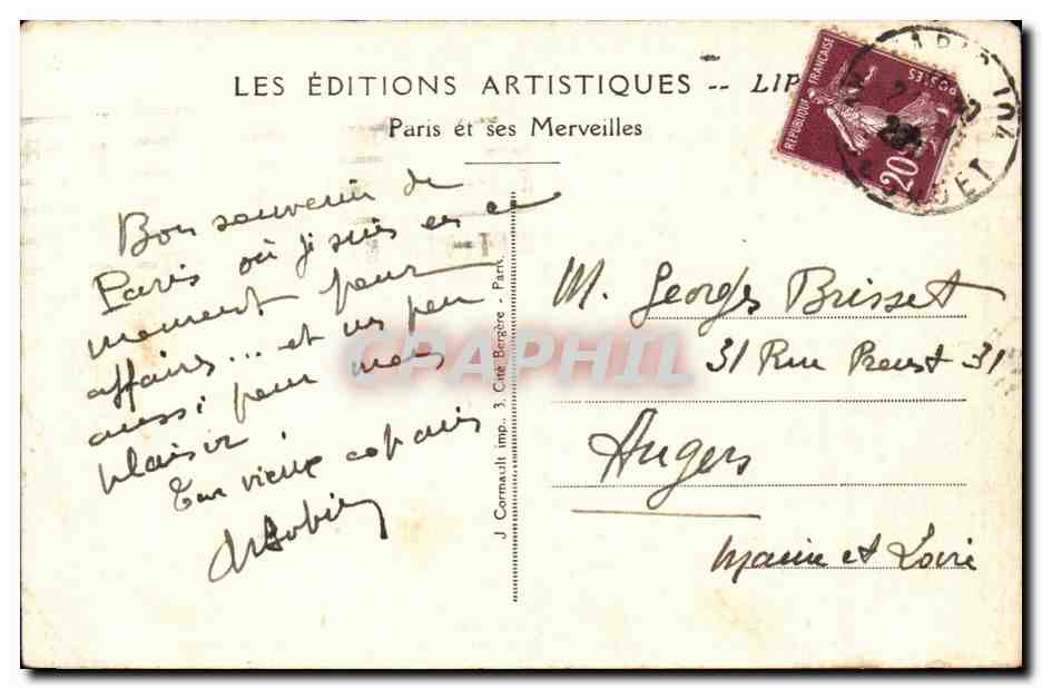 Paris - Exposition des Arts Decoratifs 1925 - Vue Generale sur l Esplanade des Invalides - CPA  — Rückseite