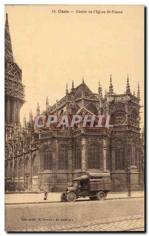 CPA Caen Abside de l eglise St Pierre