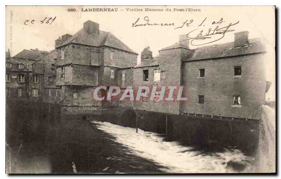 CPA Landerneau Vieilles maisons du Pont l Elorn