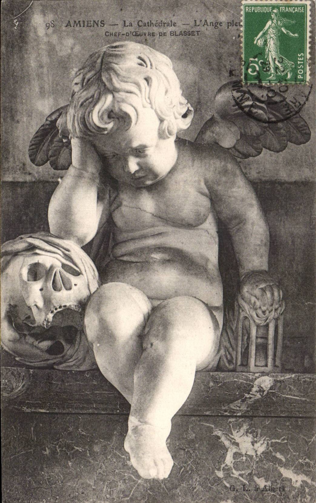 CPA Amiens La cathedrale L ange Angel