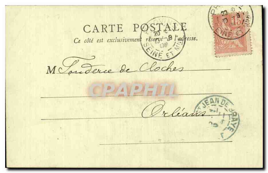CPA Provins Poterne Faneron — Verso