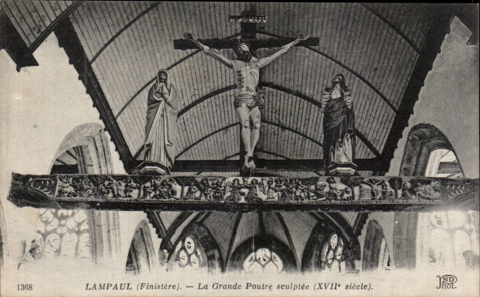Lampaul - La Grande Poutre Sculptee - CPA 