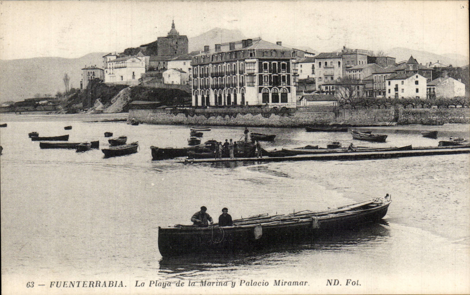 Fuenterrabia — La Playa de la Marina y Palacio Miramar — ND. Fol.