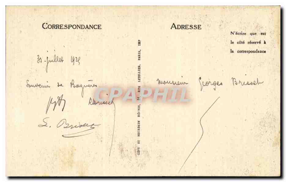 Bagneres de Bigorre - Le Bois du Bedal et la Vierge - CPA  — Verso