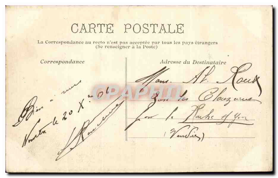 Nantes - Le Quai - CPA  — Verso