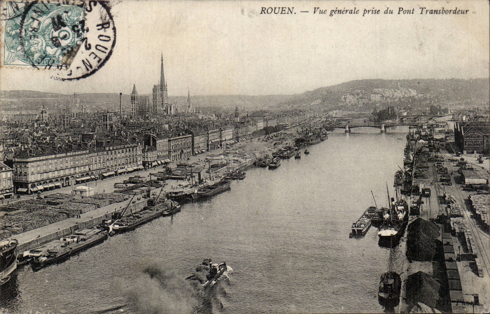 Rouen - Vue Generale prise du Pont Transbordeur - CPA 