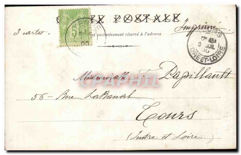 Chambery - 1900 - La Maison de J J Rousseau aux Charmettes - CPA  — Rückseite
