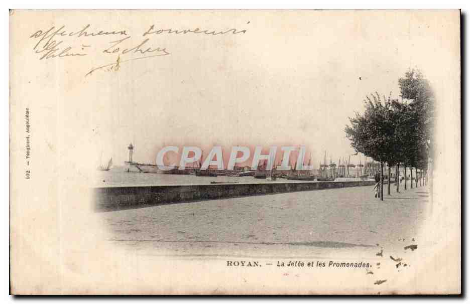 Royan - La Jetee et la Promenade - CPA 