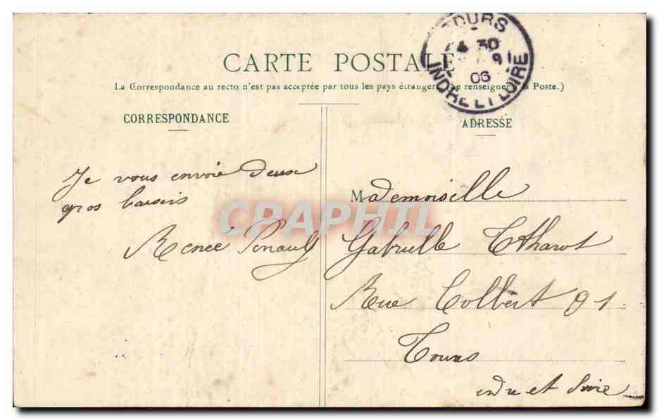 Loudun - Statue de Theophraste Renaudot - CPA  — Back