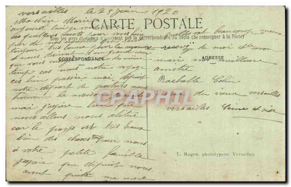 CPA Versailles Le parc Le bassin d Apollon le jour des grande eaux  — Verso