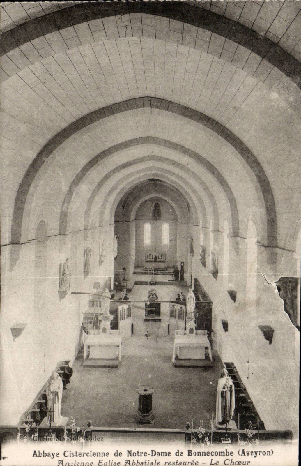 CPA Abbaye cistercienne de Notre Dame de Bonnecombe Le choeur 