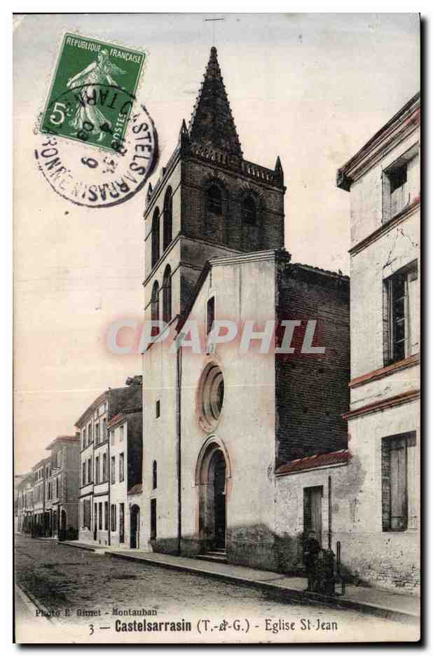 CPA Castelsarrasin Eglise St Jean 