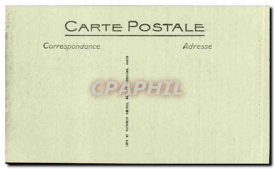 CPA Biarritz Le rocher du Basta — Verso