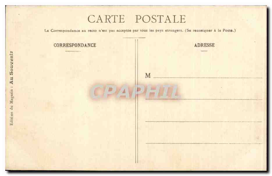 CPA Biarritz Le rocher de la vierge  — Verso