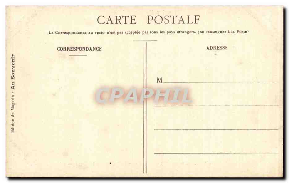 CPA Biarritz la grande plage et le casino — Verso