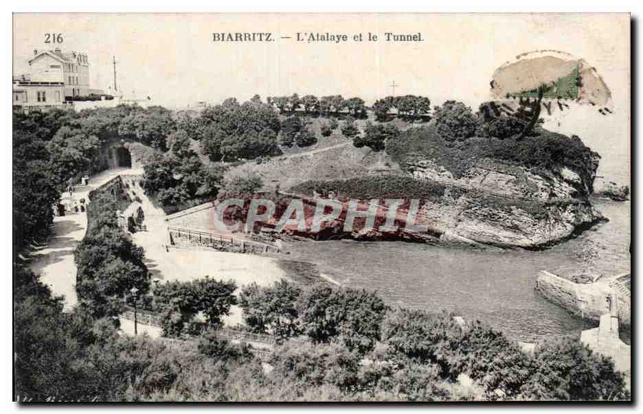 CPA Biarritz L atalaye et le tunnel