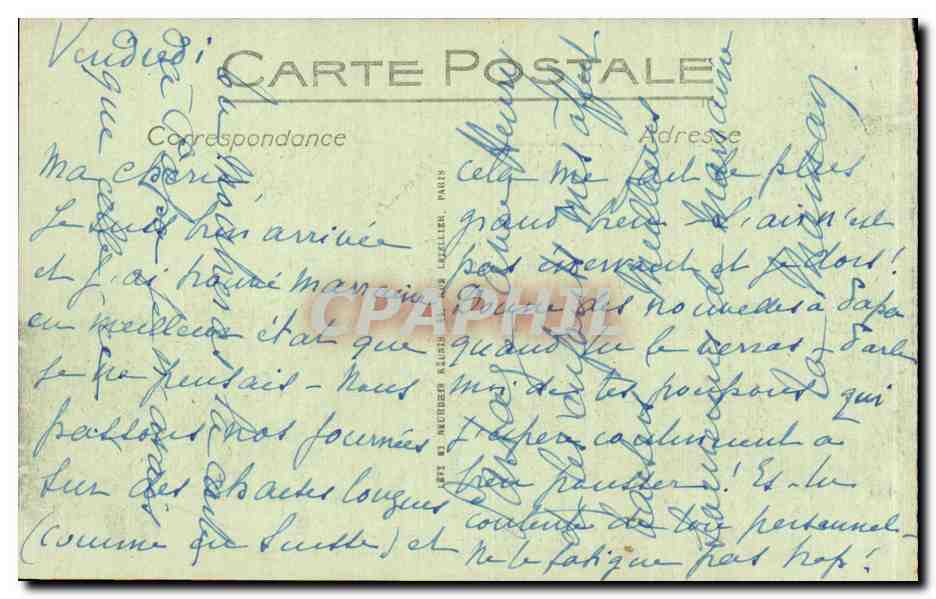 CPA Biarritz La cote basque Villa Helianthe — Verso