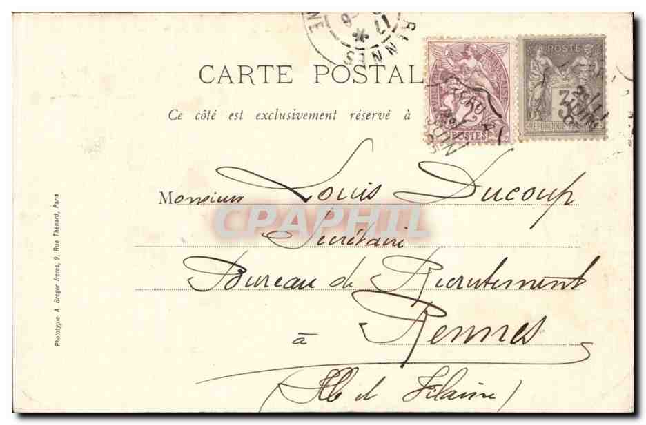 Donnéméy — Jeanne en prière, don de M. Dalton — H. Beaucolin, Tabaç - Neufchâteau — Reverso