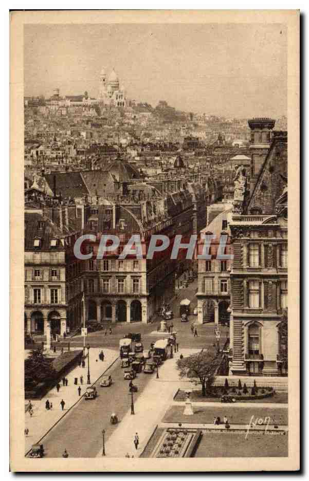 CPA Paris Place des Pyramides Butte Montmartre et Sacre Coeur 