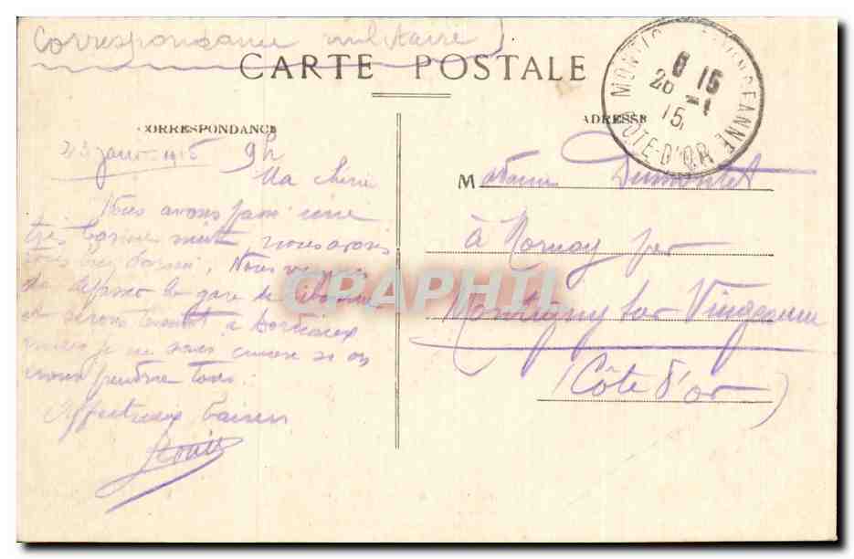 CPA Orleans Hotel de ville — Verso