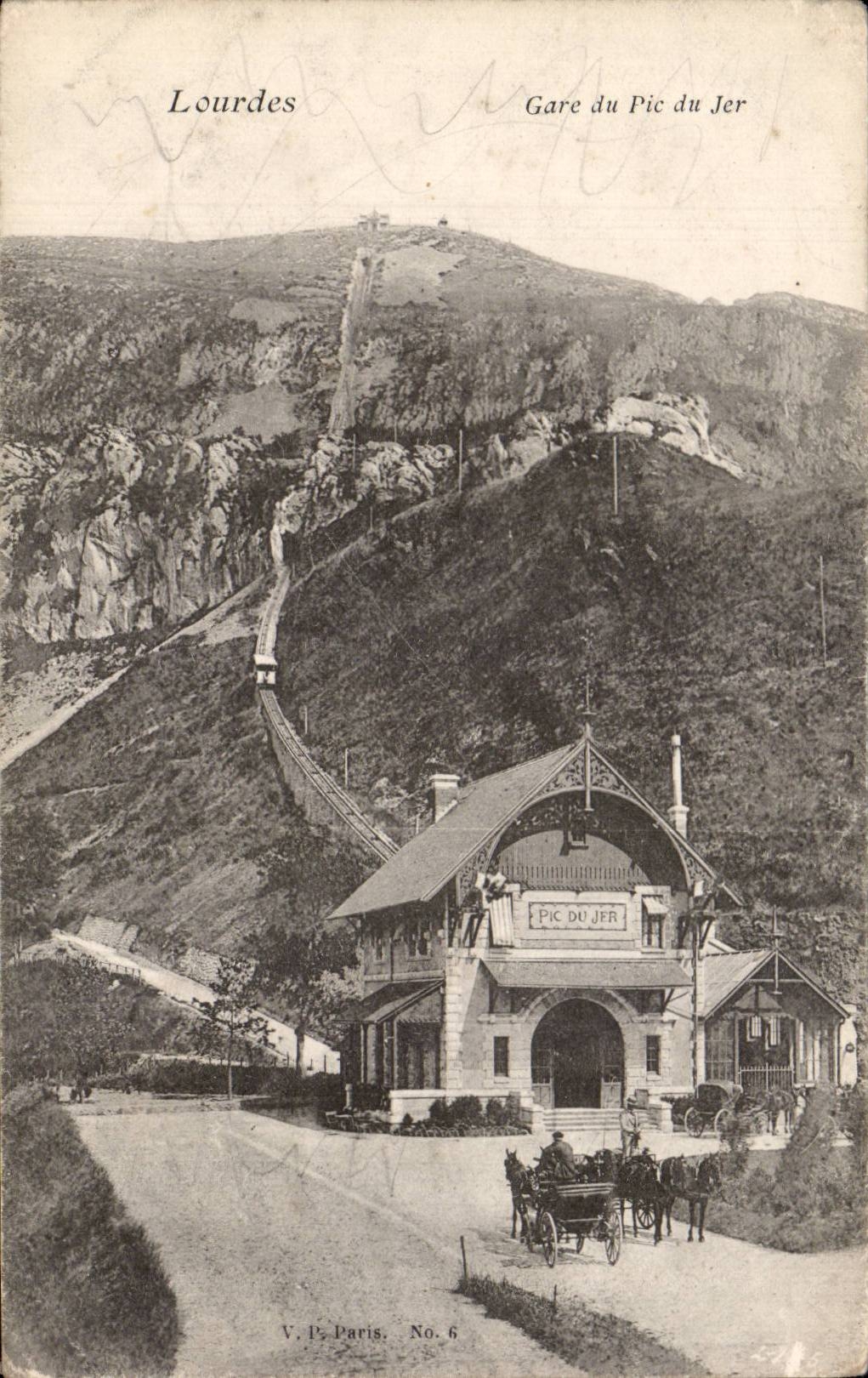 CPA Lourdes Gare du Pic du Jer