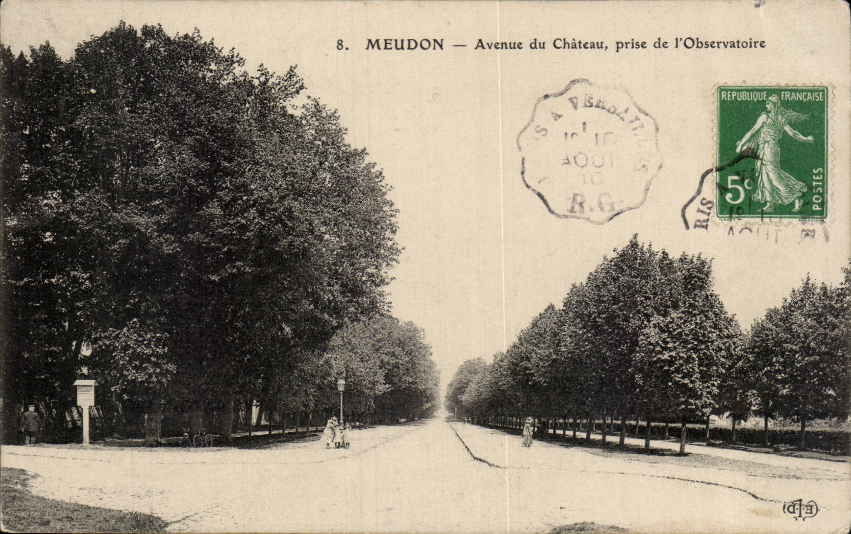 CPA Meudon Avenue du chateau prise de l observatoire