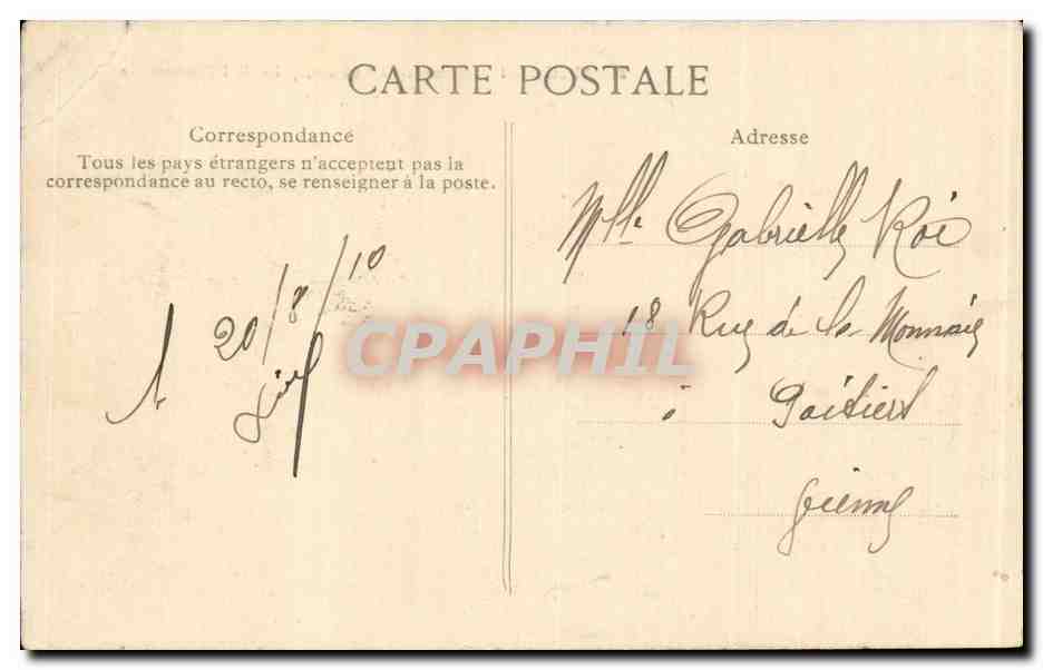 CPA Meudon Avenue du chateau prise de l observatoire — Rückseite