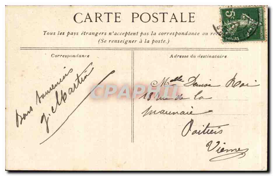 CPA Parc de Versailles Bassin de Latone  — Verso