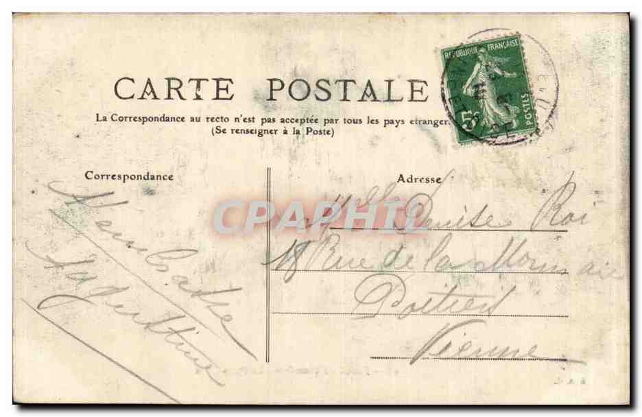 CPA Foret de Meudon La patte d oie — Rückseite