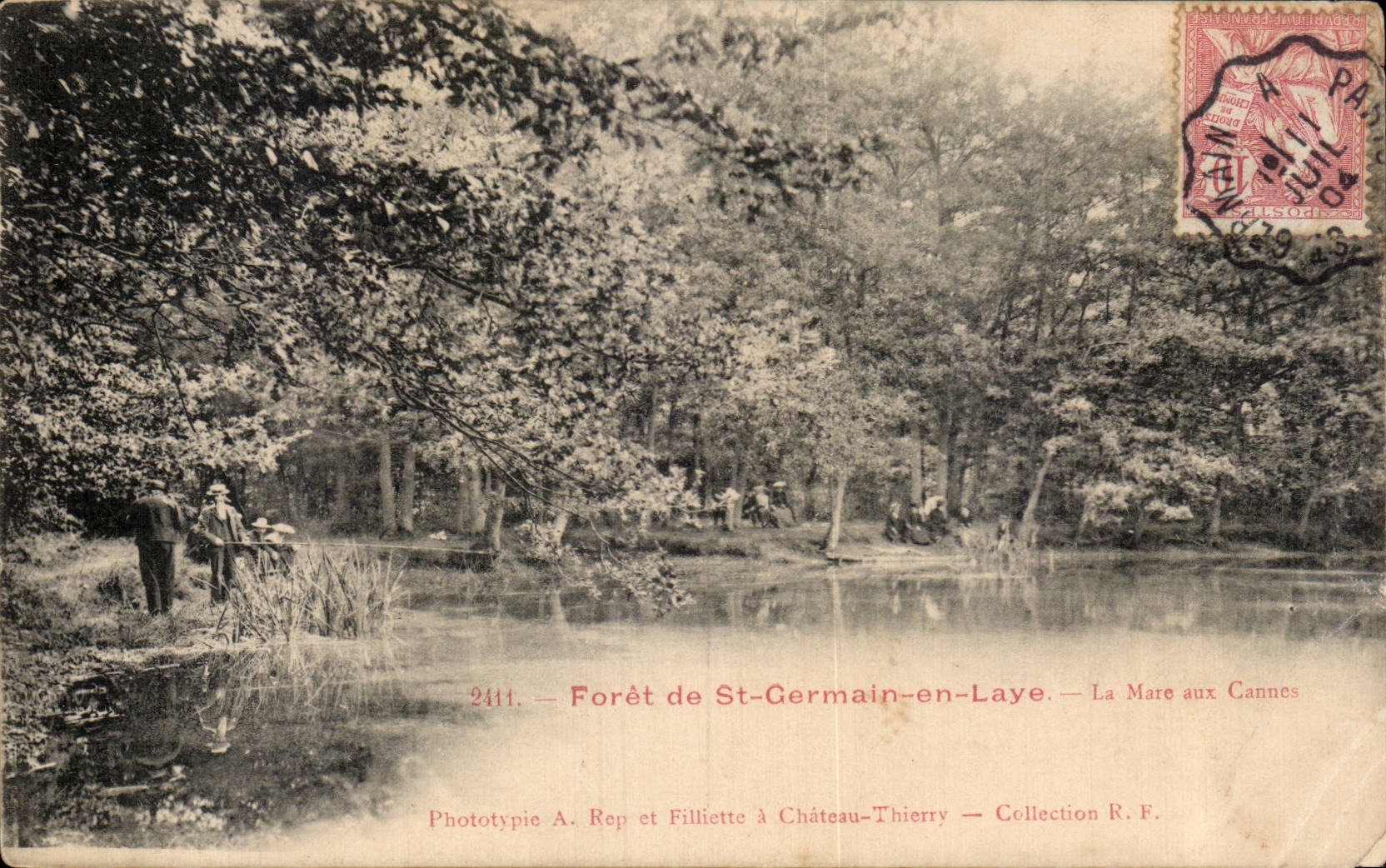 Forêt de St-Germain-en-Laye — La Mare aux Cannes — Phototypie A. Rep et Filliette à Château-Thierry