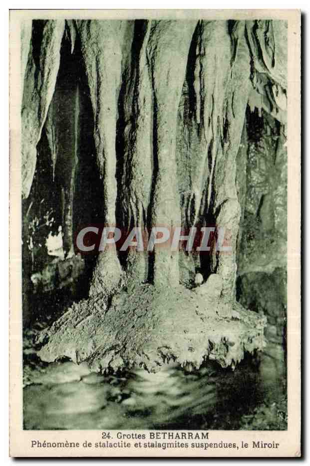 Grottes BETHARRAM — Phénomène de stalactites et stalagmites suspendues, le Miroir — n°24