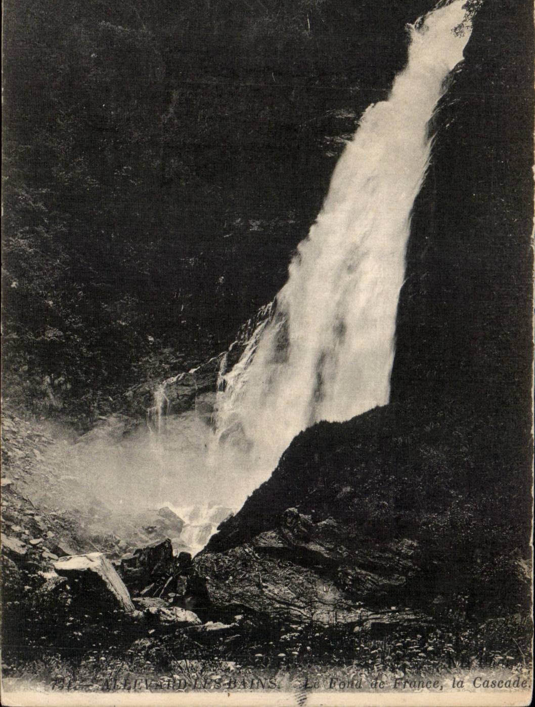 CPA Allevard les Bains Le fond de France la cascade