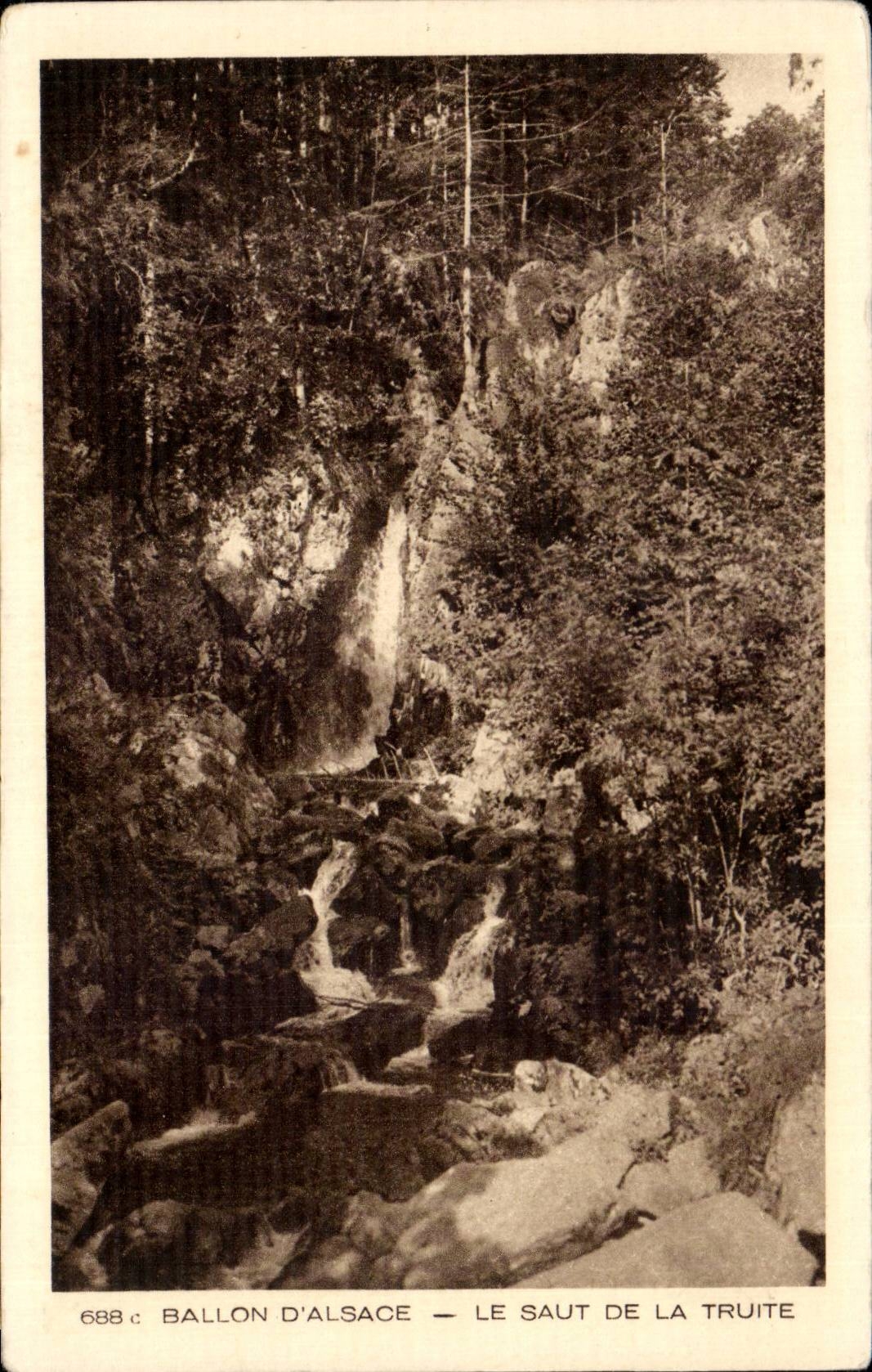 Ballon d'Alsace — Le Saut de la Truite — éditeur Imp. Braun, n° 688