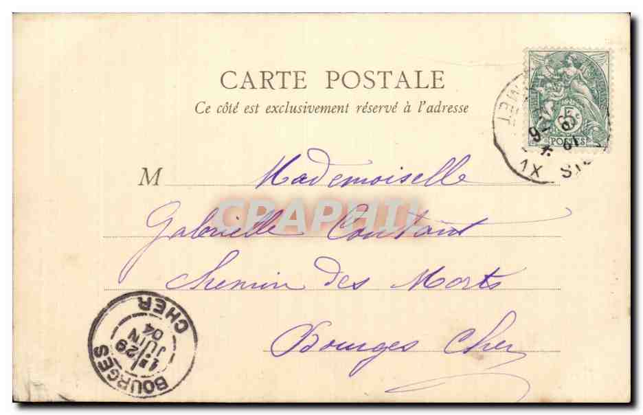 CPA Paris Musee du Louvre — Verso