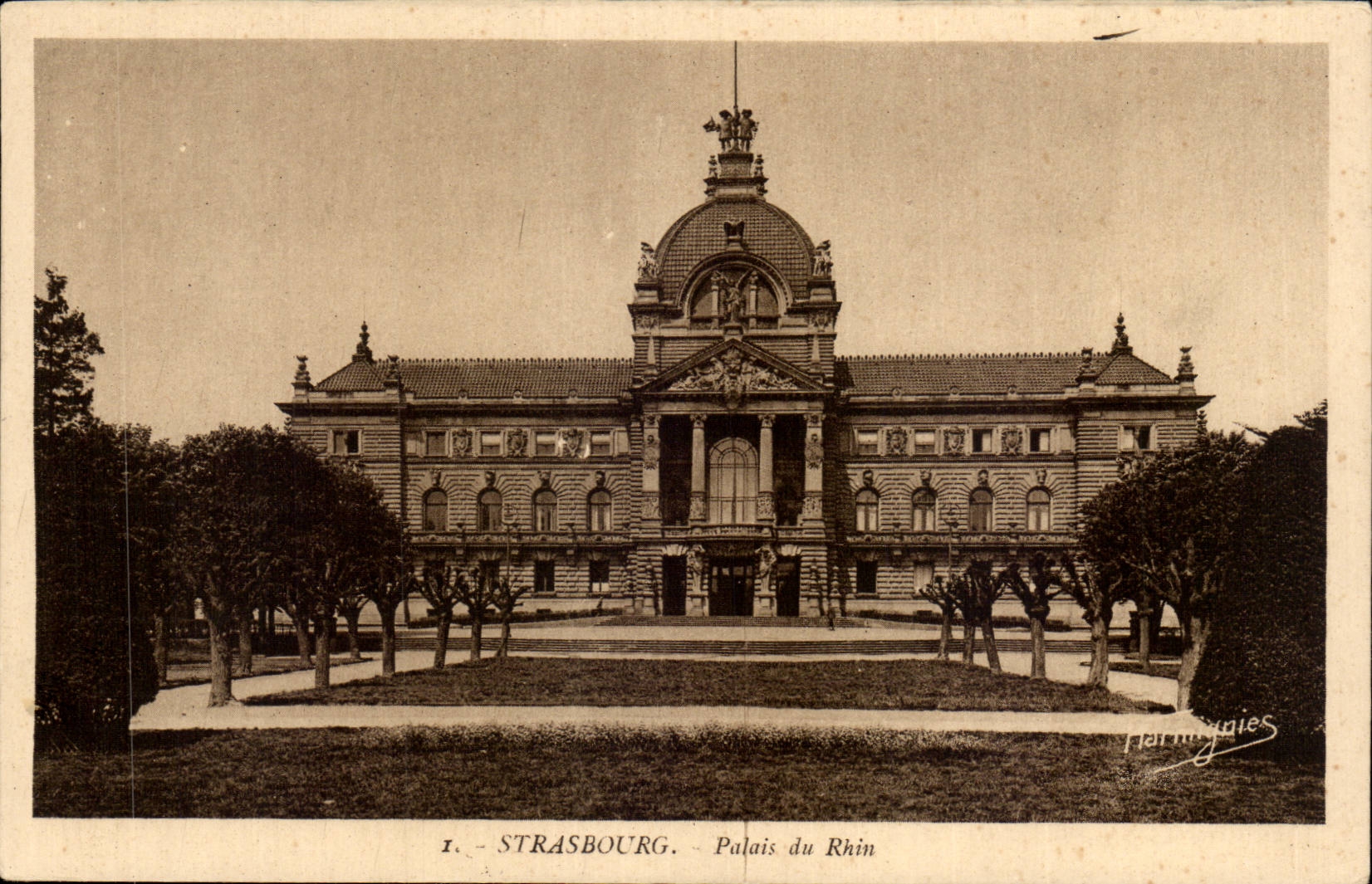 CPA Strasbourg palais du Rhin 