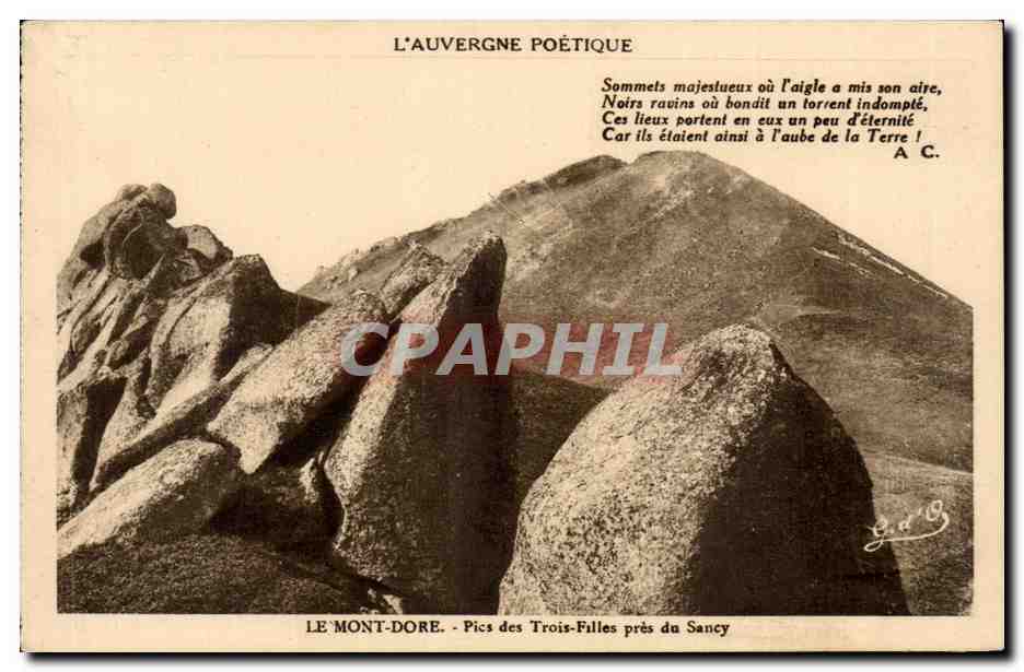 CPA Le Mont Dore Pics des trois filles pres du Sancy