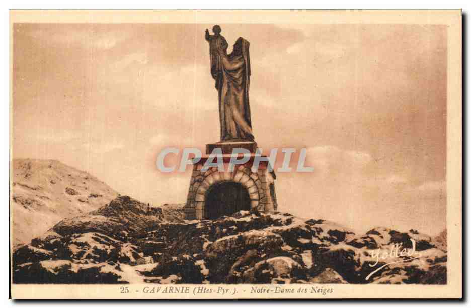 Gavarnie (Pyrénées) — Notre-Dame des Neiges — phototypie Marcel Delboy, Bordeaux