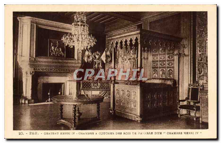 CPA Pau Chateau d Henri IV Chambre a coucher des rois de Navarre