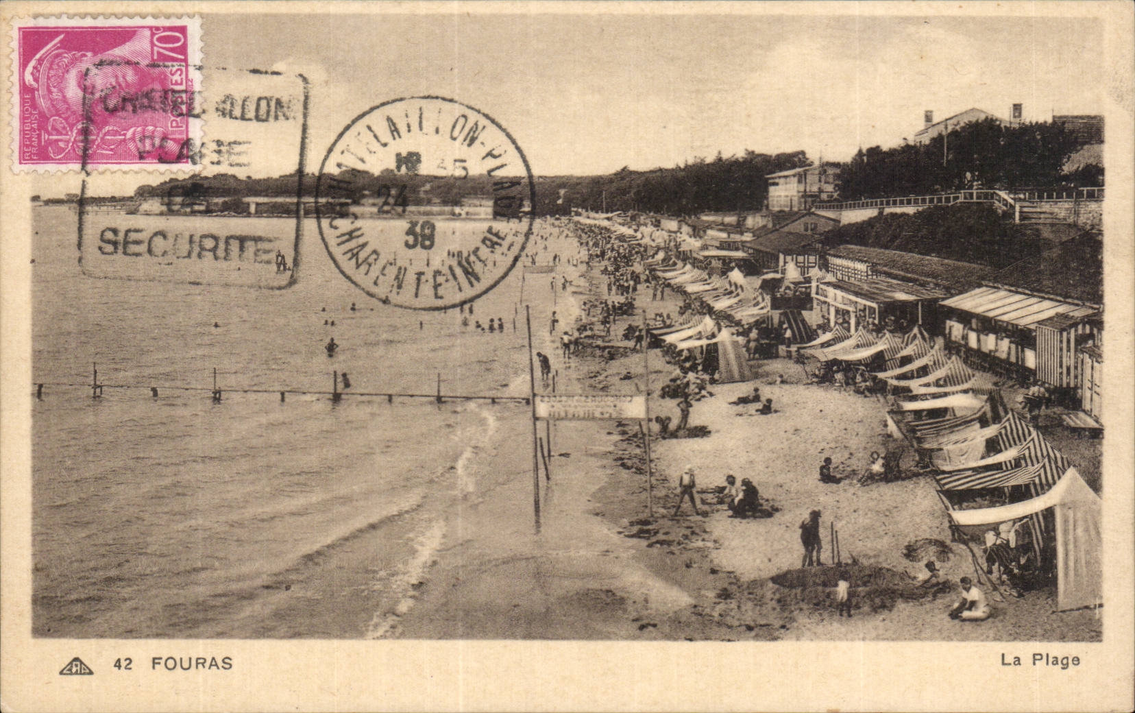 CPA Fouras La plage 